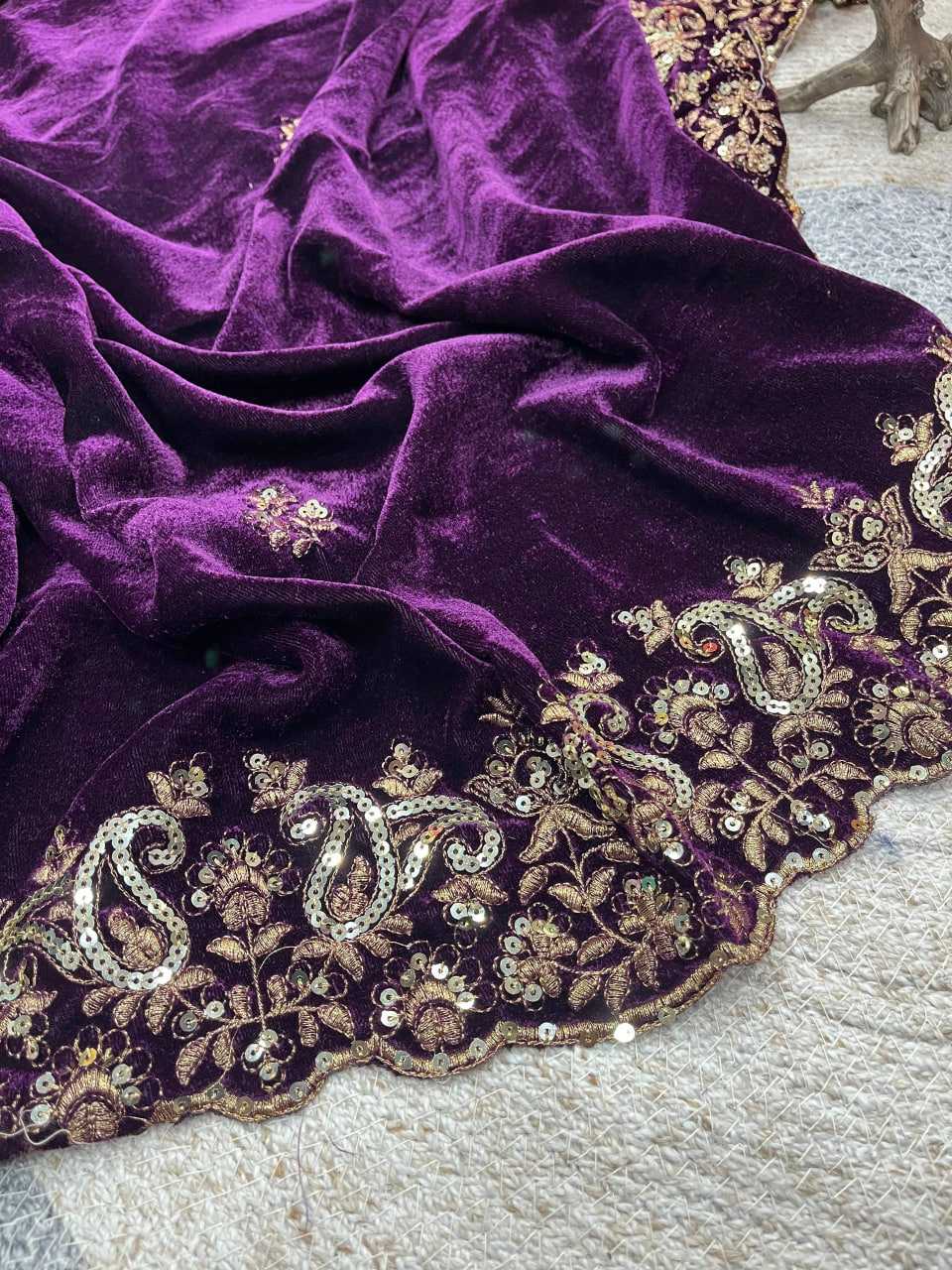 Ynf Velvet KESH621 5089 Sarees Wedding Collections Wholesale Designer Sarees Party Wear Sarees Velvet Sarees Manufacturer- Kapda Export