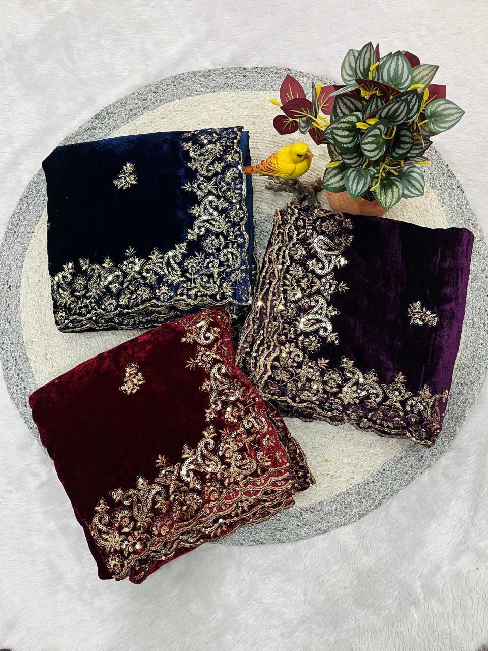 Ynf Velvet KESH621 5089 Sarees Wedding Collections Wholesale Designer Sarees Party Wear Sarees Velvet Sarees Manufacturer- Kapda Export