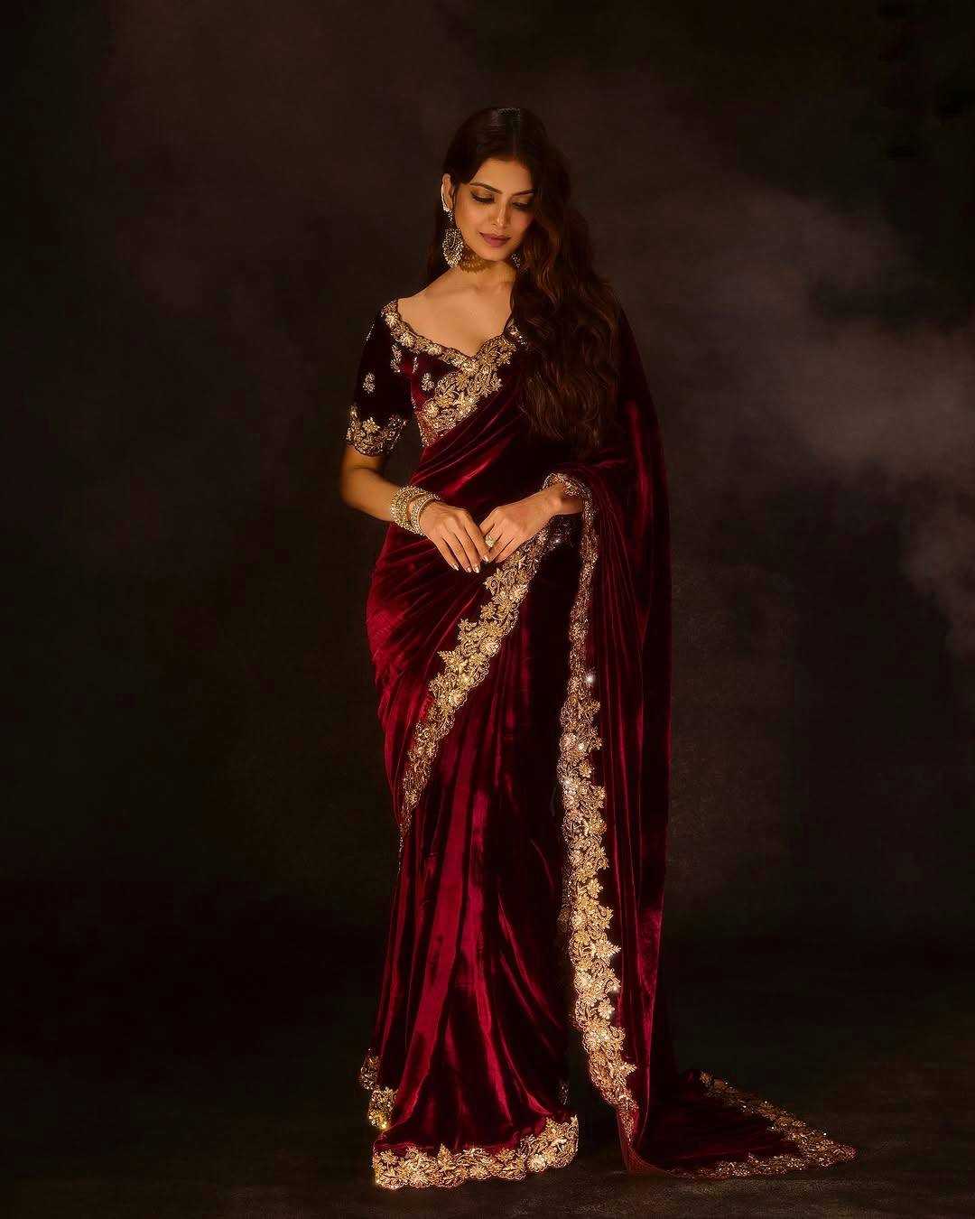 Ynf Velvet KESH621 5089 Sarees Wedding Collections Wholesale Designer Sarees Party Wear Sarees Velvet Sarees Manufacturer- Kapda Export