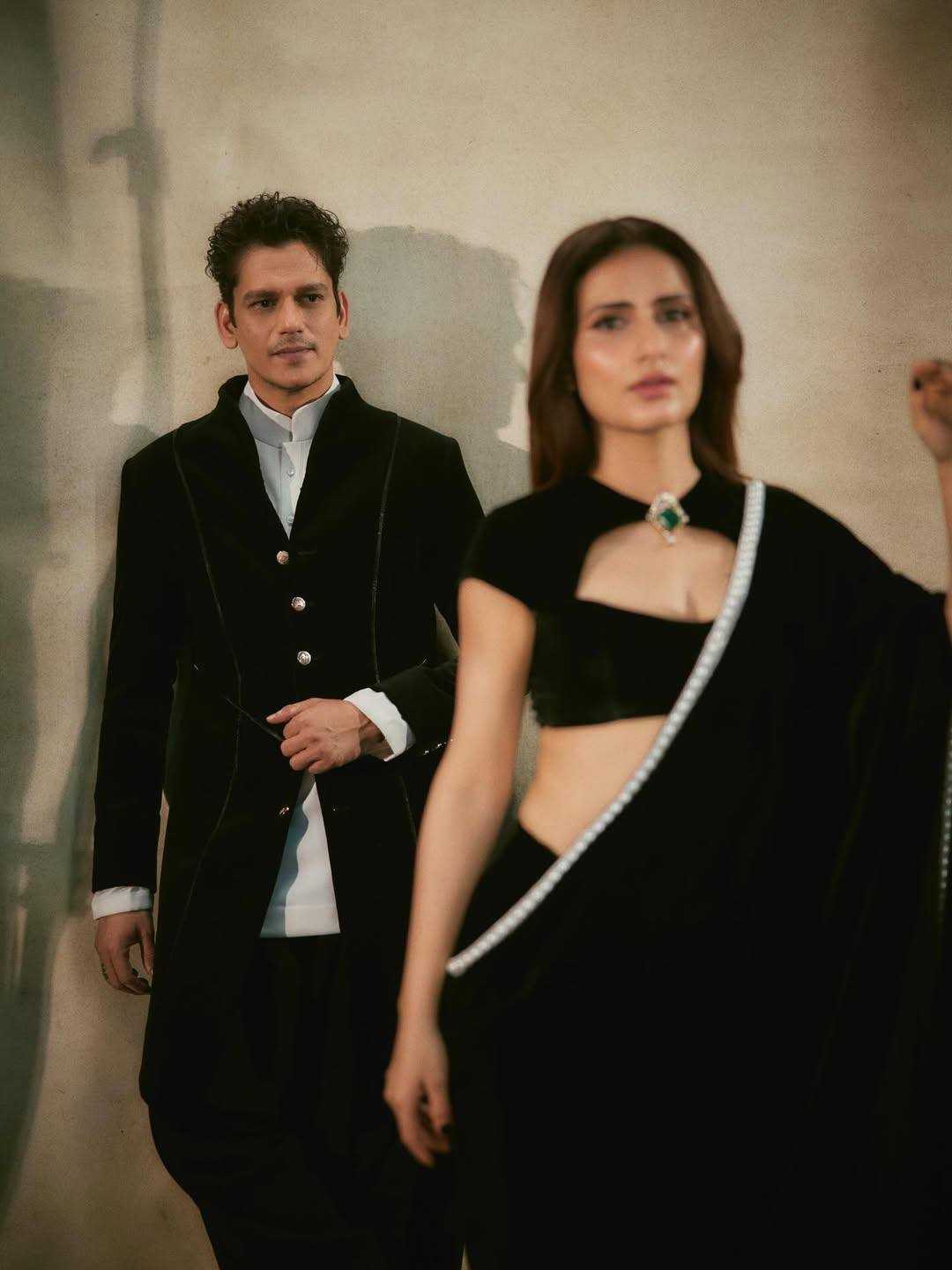 Ynf Velvet KESH621 Black Beauty Sarees Bollywood Collections Wholesale Party Wear Sarees Velvet Sarees Fatima Sana Shaikh Collections Manufacturer- Kapda Export