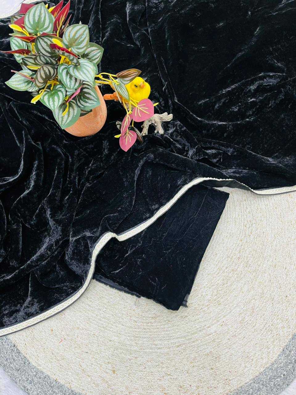 Ynf Velvet KESH621 Black Beauty Sarees Bollywood Collections Wholesale Party Wear Sarees Velvet Sarees Fatima Sana Shaikh Collections Manufacturer- Kapda Export