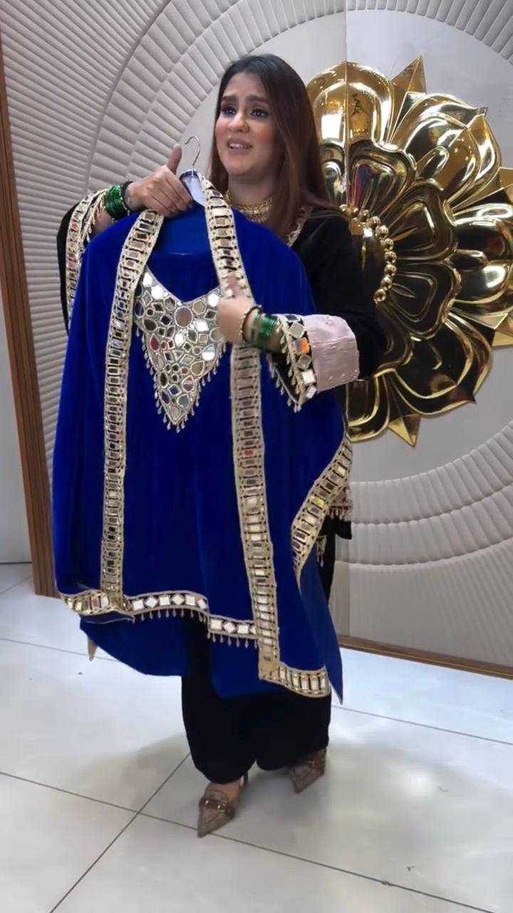 Ynf Velvet RIN141 2043 Suits & Dresses Wholesale Embroidery Suits Palazzo Suit Long Kurti Suits Manufacturer- Kapda Export