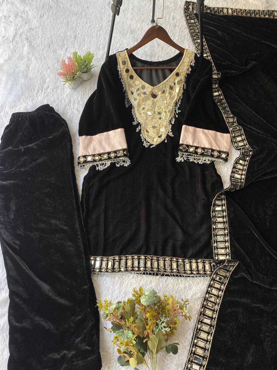Ynf Velvet RIN141 2043 Suits & Dresses Wholesale Embroidery Suits Palazzo Suit Long Kurti Suits Manufacturer- Kapda Export