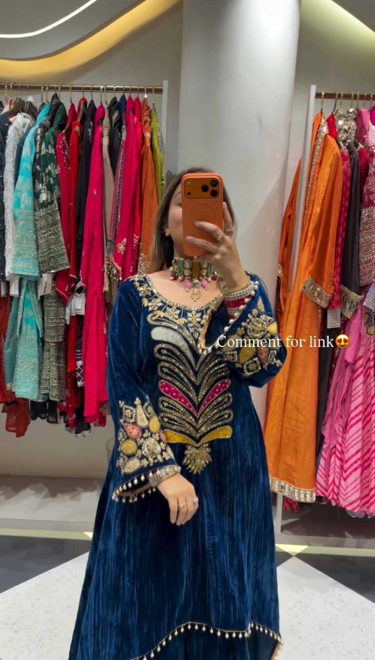 Ynf Velvet RIN215 1149 Kurti Wholesale Fancy Kurti Embroidered Kurtis Full Sleeve Kurti Manufacturer- Kapda Export