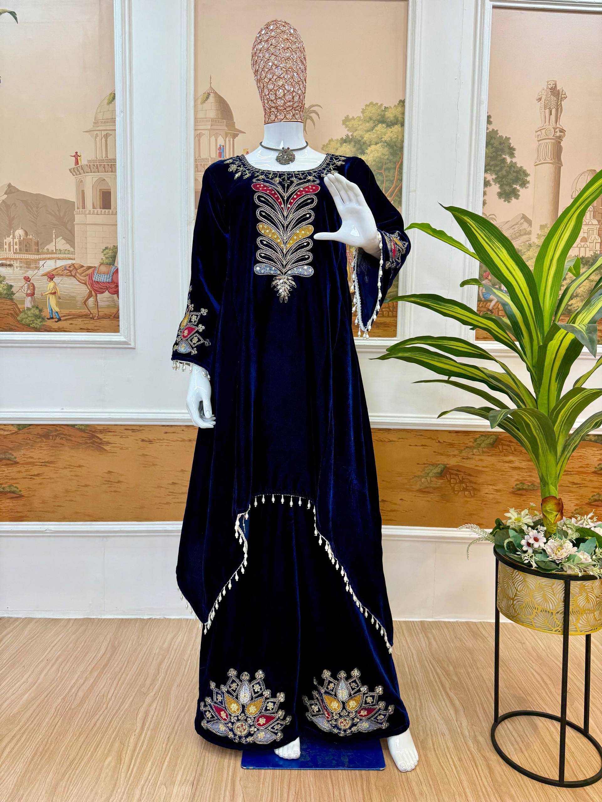 Ynf Velvet RIN215 1149 Kurti Wholesale Fancy Kurti Embroidered Kurtis Full Sleeve Kurti Manufacturer- Kapda Export