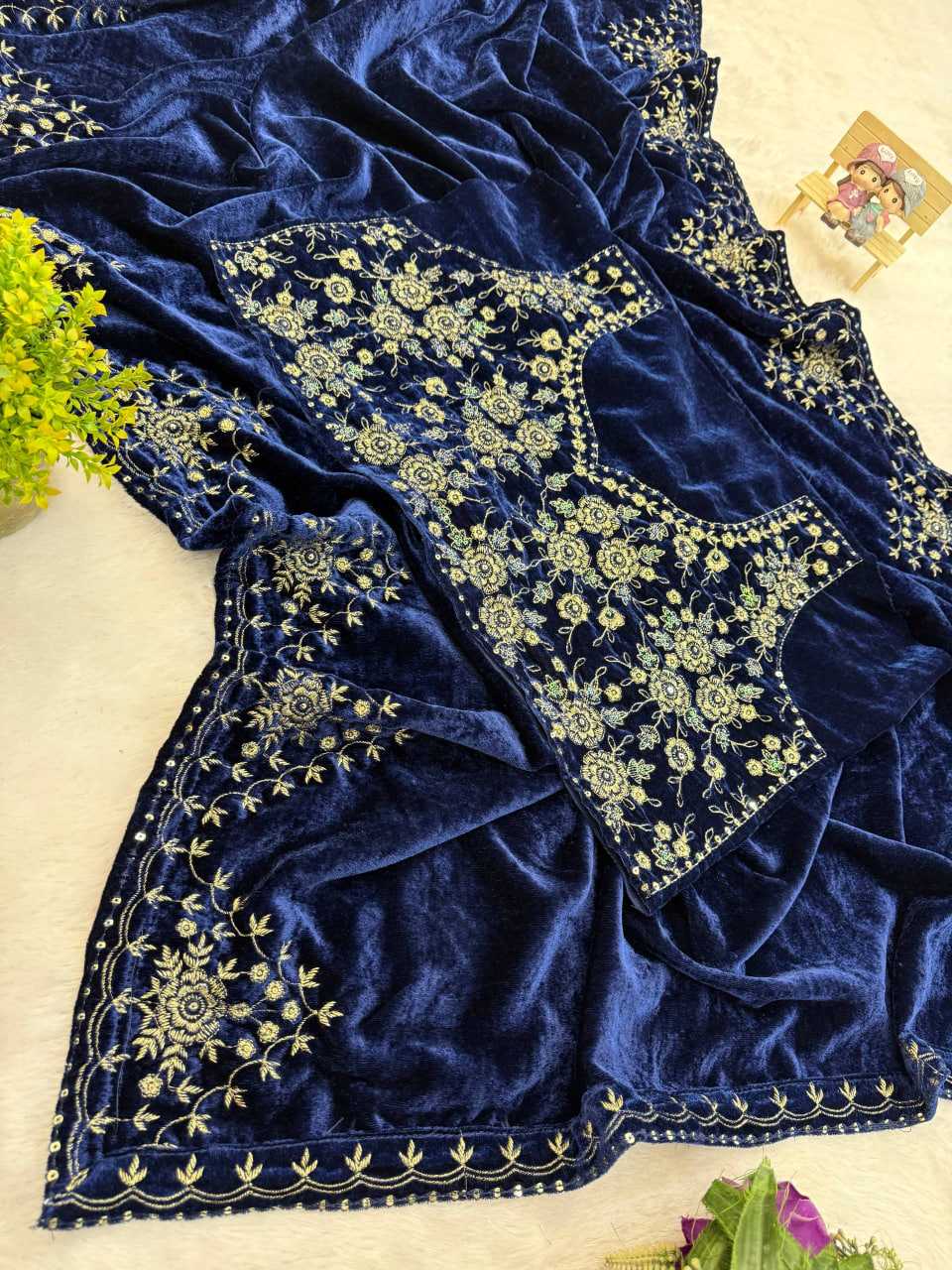 Ynf Velvet RIN215 491 Sarees Bollywood Collections Wholesale Party Wear Sarees Velvet Sarees Janhvi Kapoor Collections Manufacturer- Kapda Export