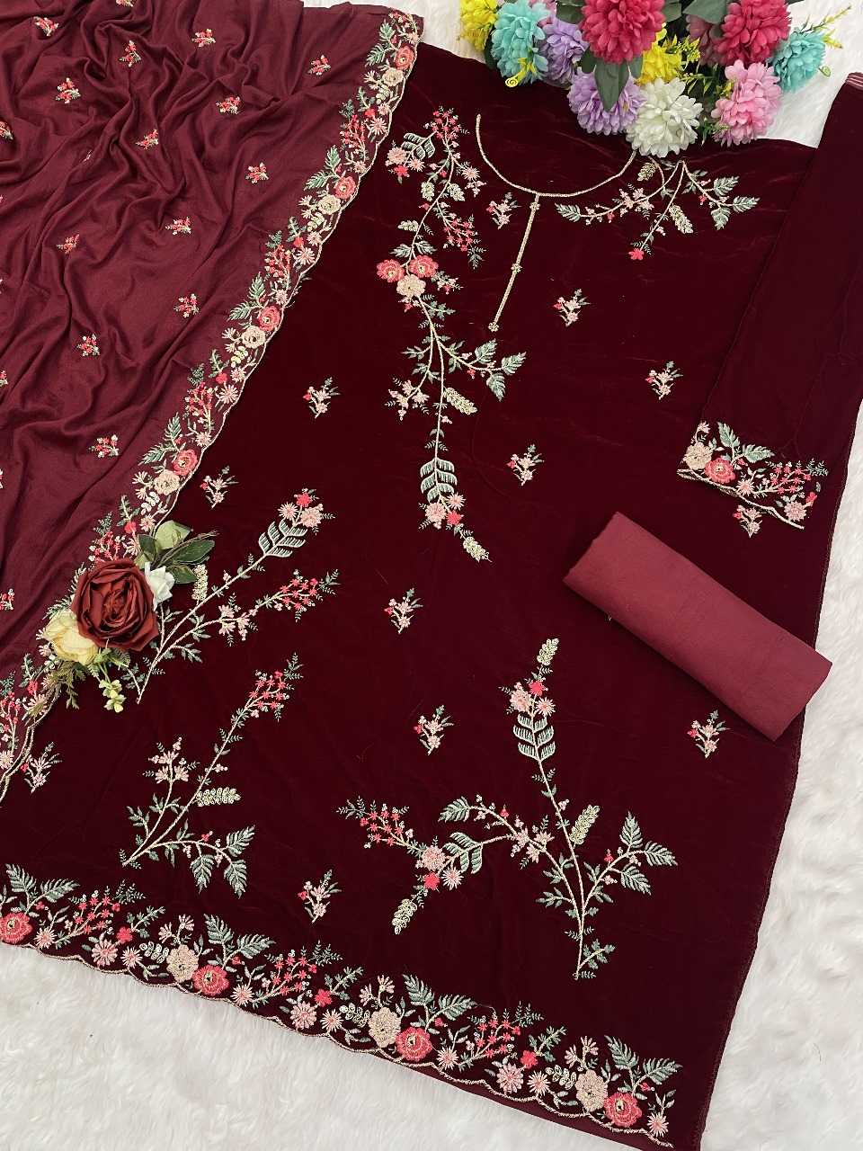 Ynf Velvet RIN236 1321 Kurti Islamic Clothing Wholesale Festive Kurtis Ethnic Kurtis Long Kurtis Manufacturer- Kapda Export