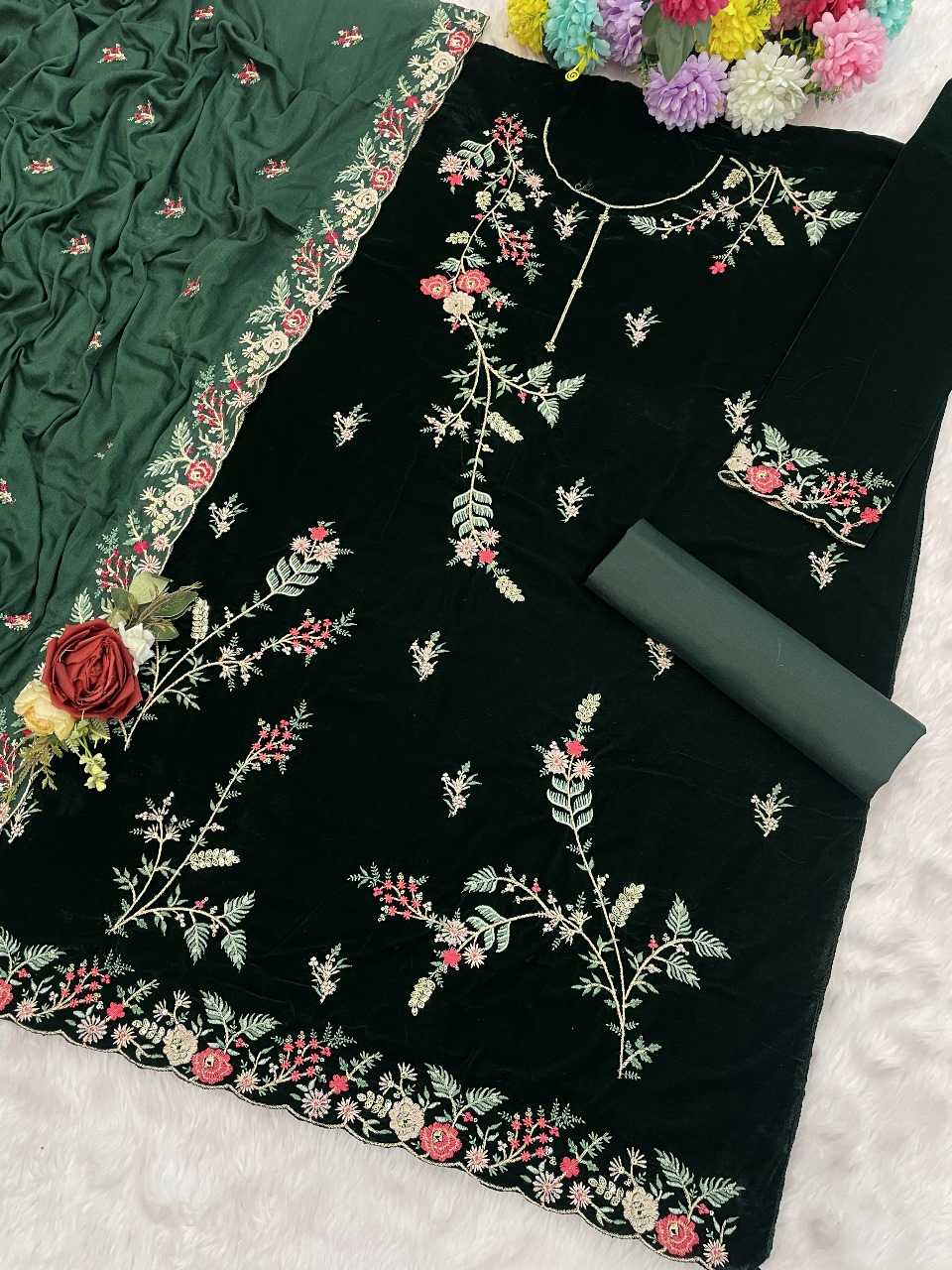 Ynf Velvet RIN236 1321 Kurti Islamic Clothing Wholesale Festive Kurtis Ethnic Kurtis Long Kurtis Manufacturer- Kapda Export