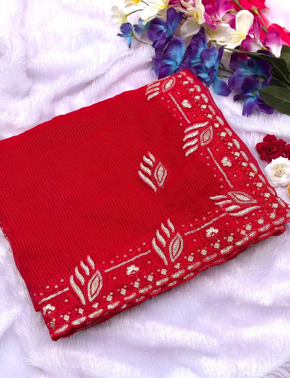 Ynf Viscose KESH584 Sunaina Sarees Wholesale Designer Sarees Party Wear Sarees Red Sarees Manufacturer- Kapda Export