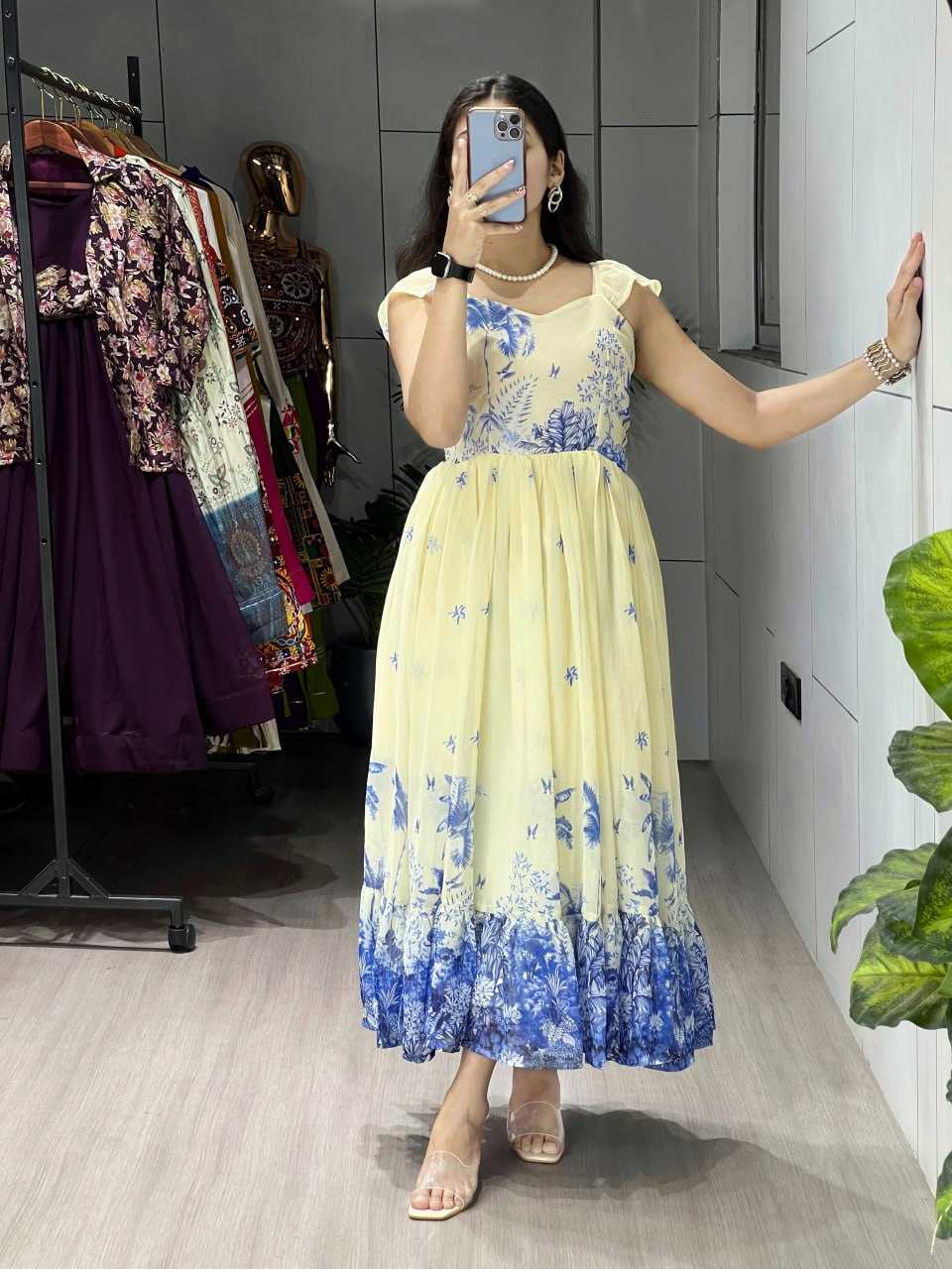 Ynf WEIGHTLESS RIN119 8202 Kurti Wholesale Festive Kurtis Party Wear Kurtis Party Wear Gown Style Kurtis Manufacturer- Kapda Export