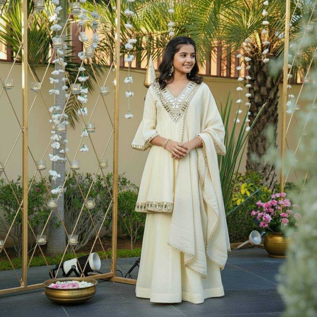 Ynf Zari Silk KESH415 235 Kids Wear Wholesale Girls Kurti Kids Traditional Outfits Kids Festive Wear Manufacturer- Kapda Export