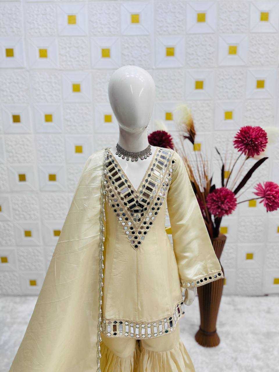 Ynf Zari Silk KESH415 235 Kids Wear Wholesale Girls Kurti Kids Traditional Outfits Kids Festive Wear Manufacturer- Kapda Export