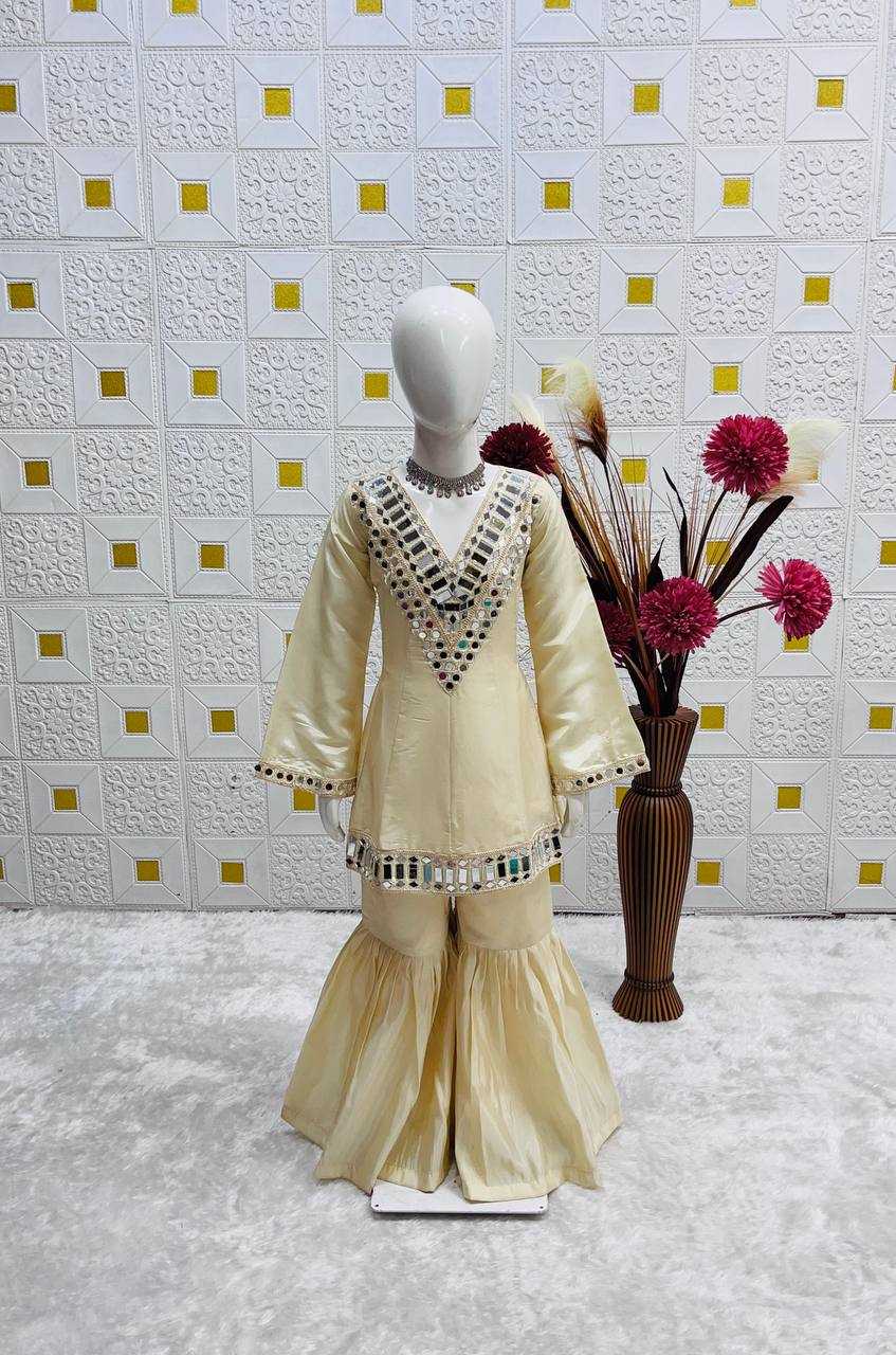 Ynf Zari Silk KESH415 235 Kids Wear Wholesale Girls Kurti Kids Traditional Outfits Kids Festive Wear Manufacturer- Kapda Export