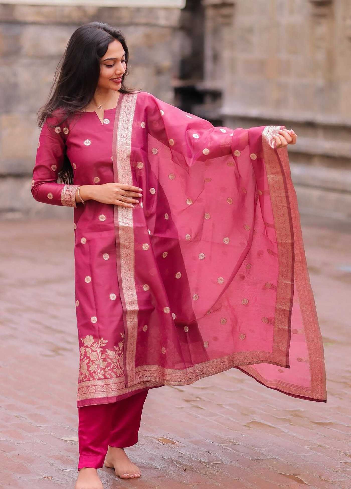 Ynf Art Silk KESH545 prasang Suits & Dresses Wholesale Party wear suits Silk Suits Long Kurti Suits Manufacturer- Kapda Export