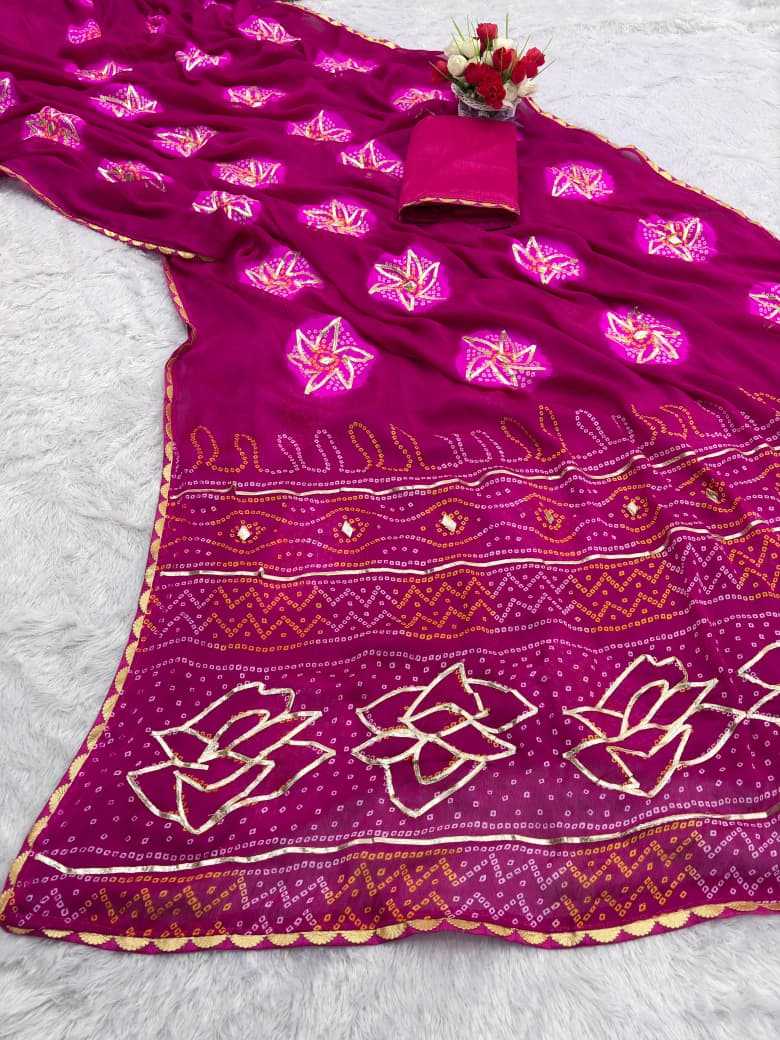 Ynf Art Silk KESH584 remen Sarees Wholesale Bandhani Bandhej Sarees Gota Work Saree Traditional Sarees Manufacturer- Kapda Export