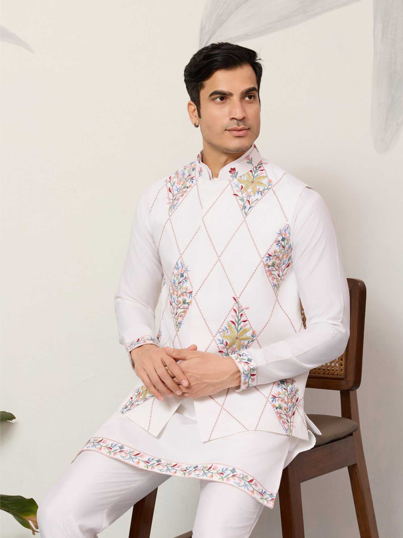 Ynf Art Silk RIN202 SHUBHVASTRA RIVAAJ 21061 Mens Wear Wholesale Mens Kurtas Men Wedding kurta Designer Ethnic Set Manufacturer- Kapda Export