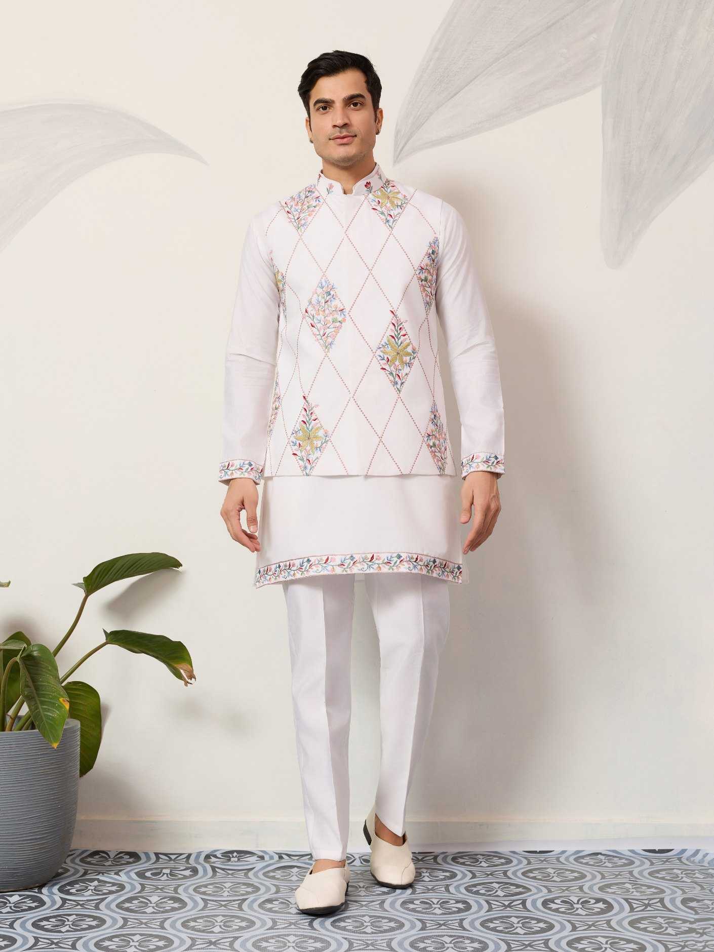 Ynf Art Silk RIN202 SHUBHVASTRA RIVAAJ 21061 Mens Wear Wholesale Mens Kurtas Men Wedding kurta Designer Ethnic Set Manufacturer- Kapda Export