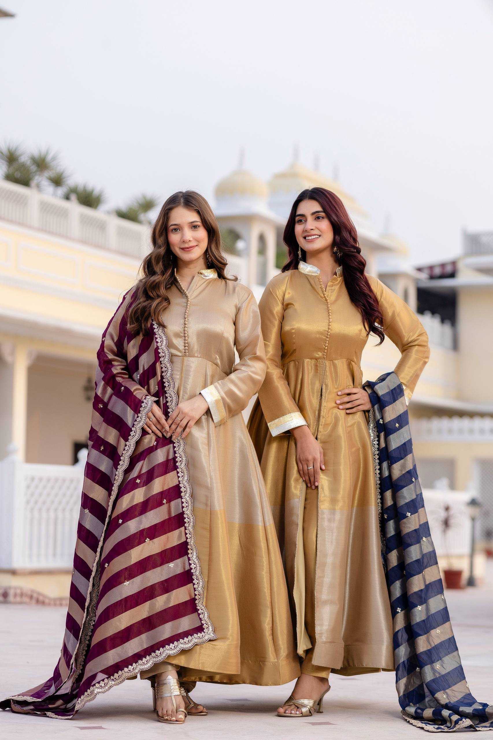 Ynf Banarasi Cotton RIN215 37 Gowns Wholesale Fancy Gowns Evening Gowns Party Wear Gowns Manufacturer- Kapda Export