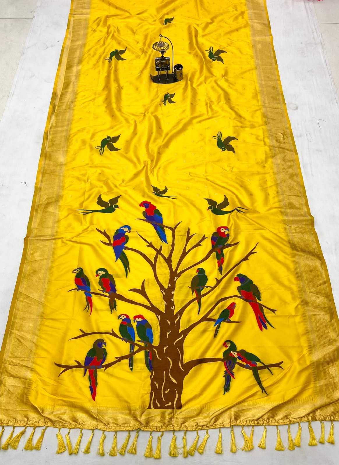 Ynf Banarasi Soft Silk KESH663 HYCROSS Sarees Wholesale Printed Sarees Zari Border Sarees Golden Sarees Manufacturer- Kapda Export