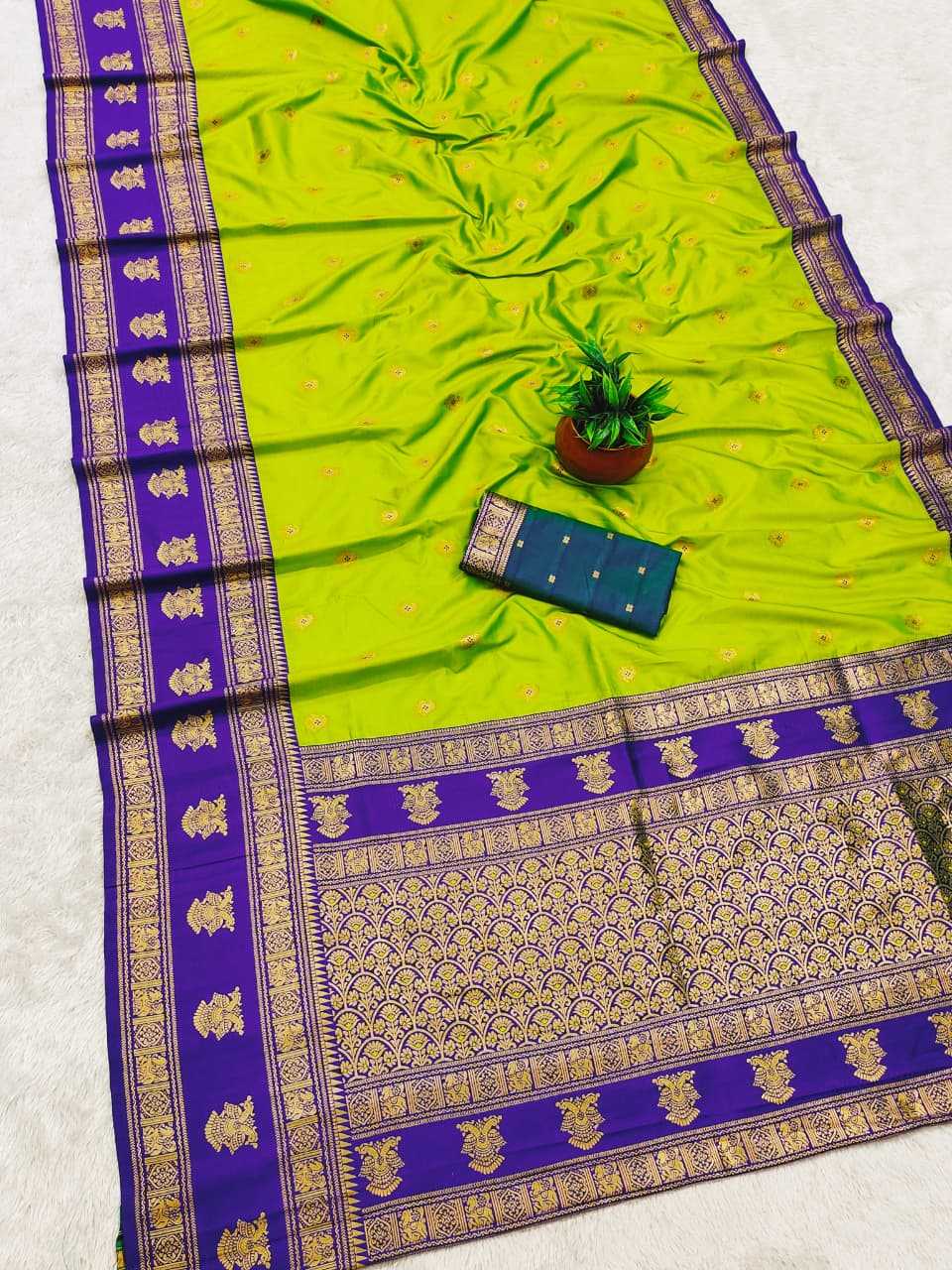 Ynf Banarasi Soft Silk KESH663 Victoris Sarees Wholesale Printed Sarees Zari Border Sarees Golden Sarees Manufacturer- Kapda Export