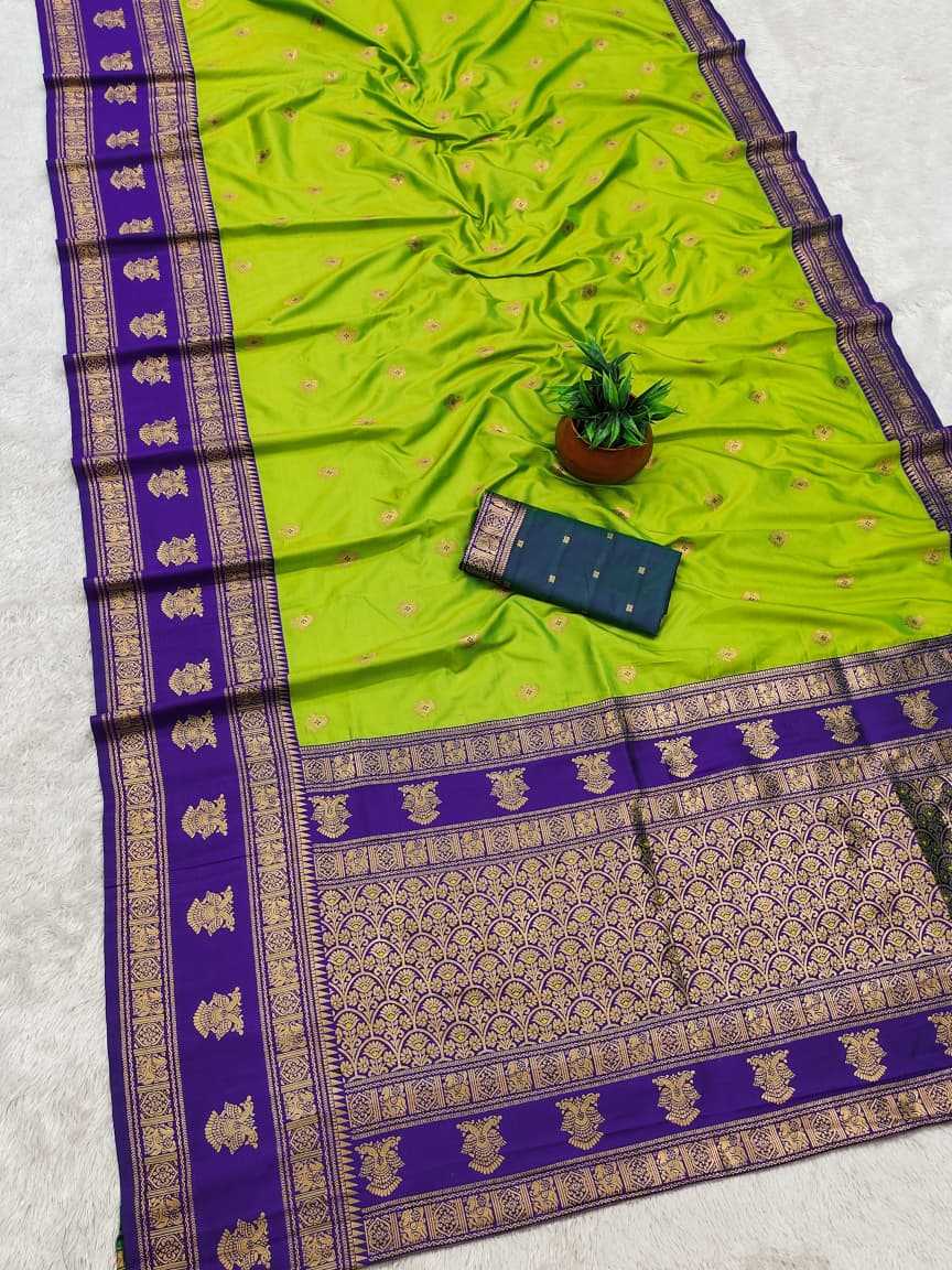 Ynf Banarasi Soft Silk KESH663 Victoris Sarees Wholesale Printed Sarees Zari Border Sarees Golden Sarees Manufacturer- Kapda Export