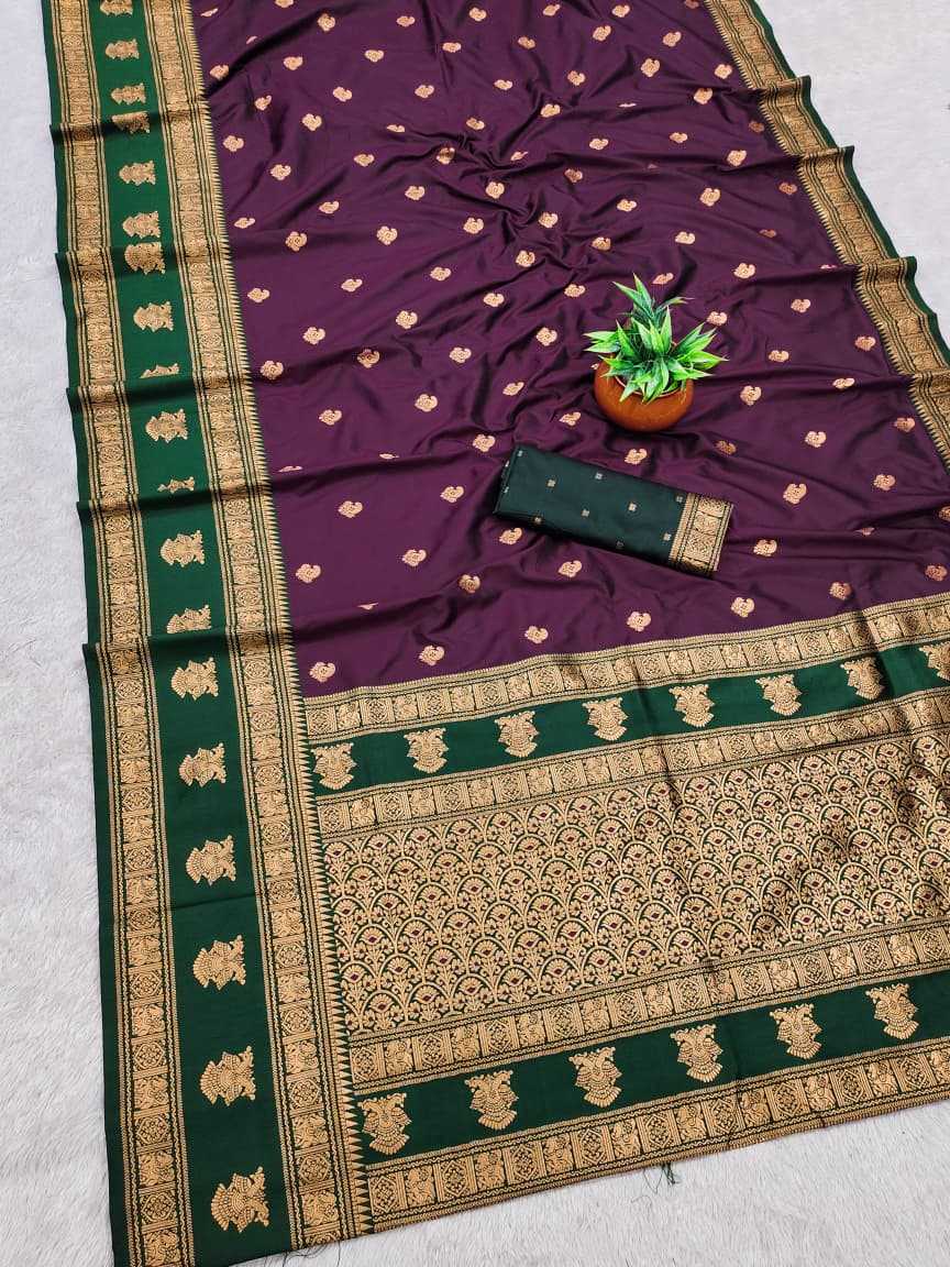 Ynf Banarasi Soft Silk KESH663 Victoris Sarees Wholesale Printed Sarees Zari Border Sarees Golden Sarees Manufacturer- Kapda Export