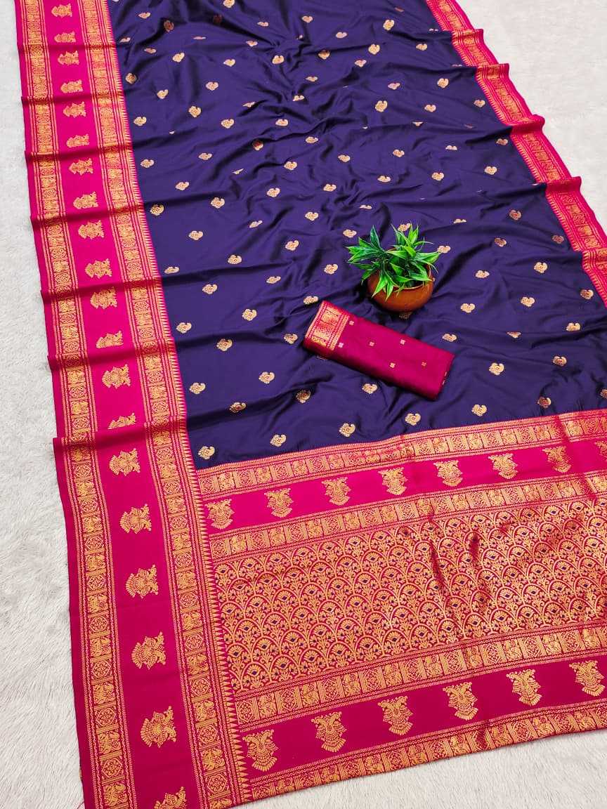 Ynf Banarasi Soft Silk KESH663 Victoris Sarees Wholesale Printed Sarees Zari Border Sarees Golden Sarees Manufacturer- Kapda Export