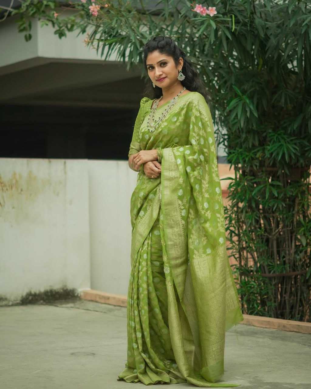Ynf Banarasi Soft Silk KESH702 5816 Sarees Wholesale Silk Sarees Festive Sarees Green Sarees Manufacturer- Kapda Export