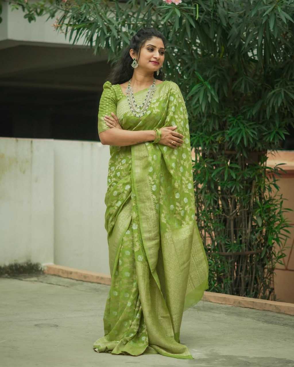Ynf Banarasi Soft Silk KESH702 5816 Sarees Wholesale Silk Sarees Festive Sarees Green Sarees Manufacturer- Kapda Export