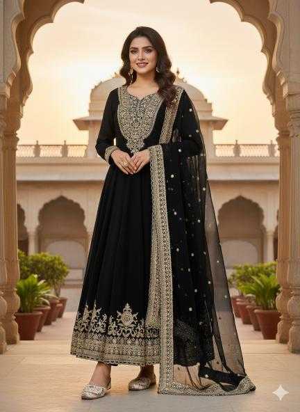 Ynf Blooming Faux Georgette RIN212 7099 Gowns Festive Collections Wholesale Embroidered Gown Designer Gowns Eid Collections Manufacturer- Kapda Export