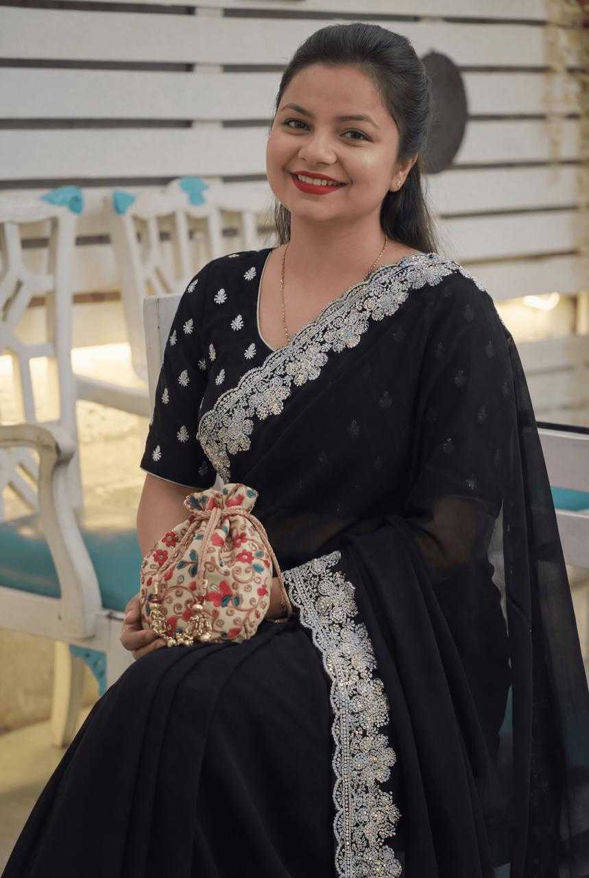 Ynf Blooming KESH114 4809 Sarees Wholesale Jute Sarees Embroidered Sarees Stone Work Saree Zari Border Sarees Manufacturer- Kapda Export