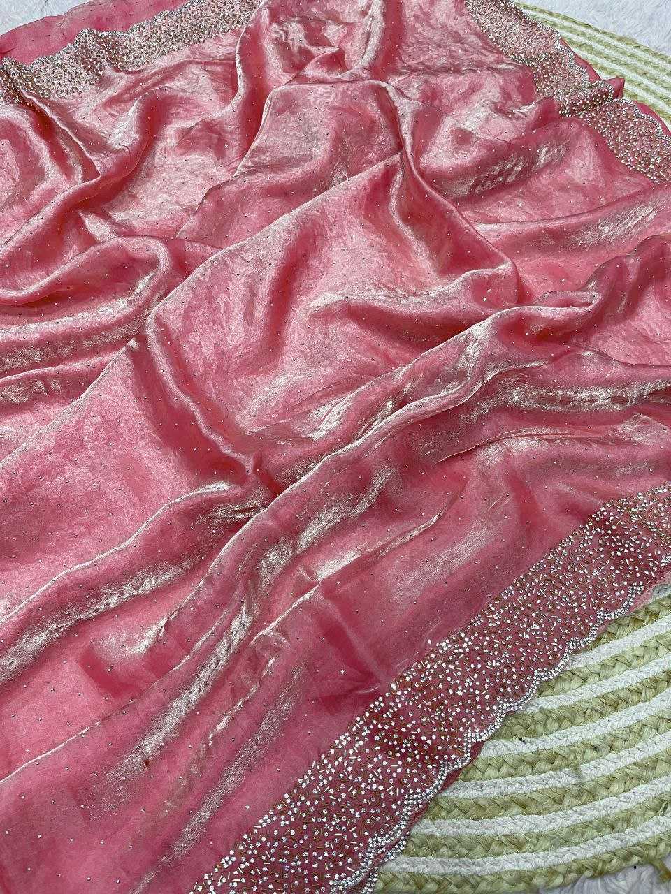 Ynf Blooming RIN230 612 Sarees Festive Collections Wholesale Swarovski Sarees Silk Sarees Sarees With Blouse Manufacturer- Kapda Export