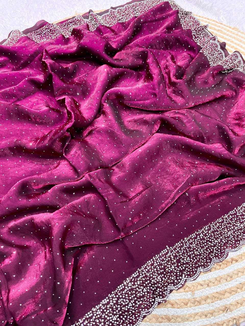 Ynf Blooming RIN230 612 Sarees Festive Collections Wholesale Swarovski Sarees Silk Sarees Sarees With Blouse Manufacturer- Kapda Export