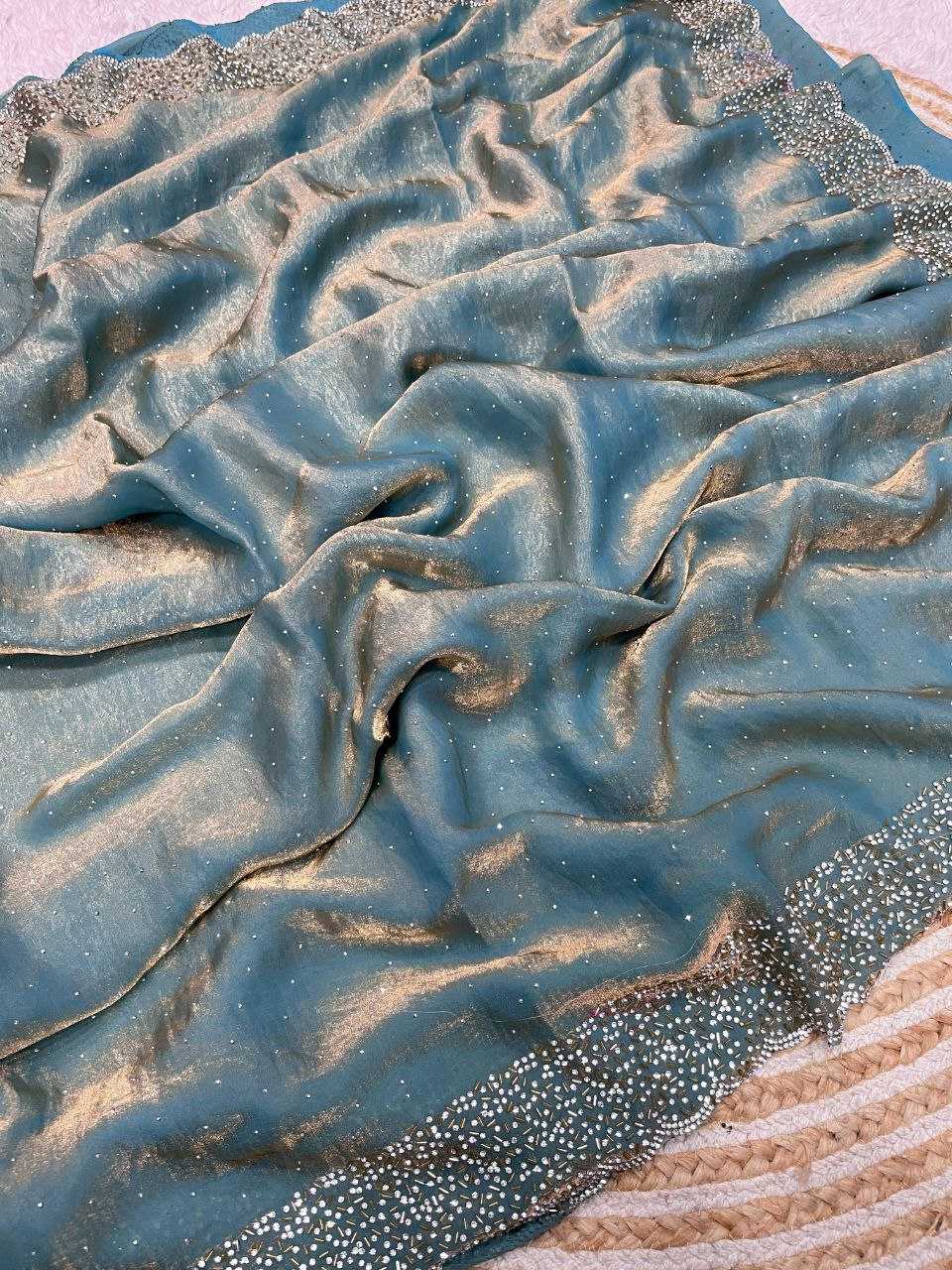 Ynf Blooming RIN230 612 Sarees Festive Collections Wholesale Swarovski Sarees Silk Sarees Sarees With Blouse Manufacturer- Kapda Export