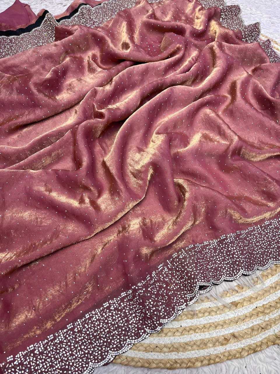 Ynf Blooming RIN230 612 Sarees Festive Collections Wholesale Swarovski Sarees Silk Sarees Sarees With Blouse Manufacturer- Kapda Export