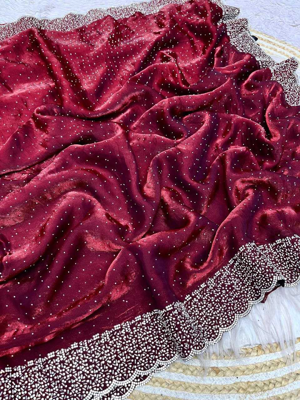 Ynf Blooming RIN230 612 Sarees Festive Collections Wholesale Swarovski Sarees Silk Sarees Sarees With Blouse Manufacturer- Kapda Export