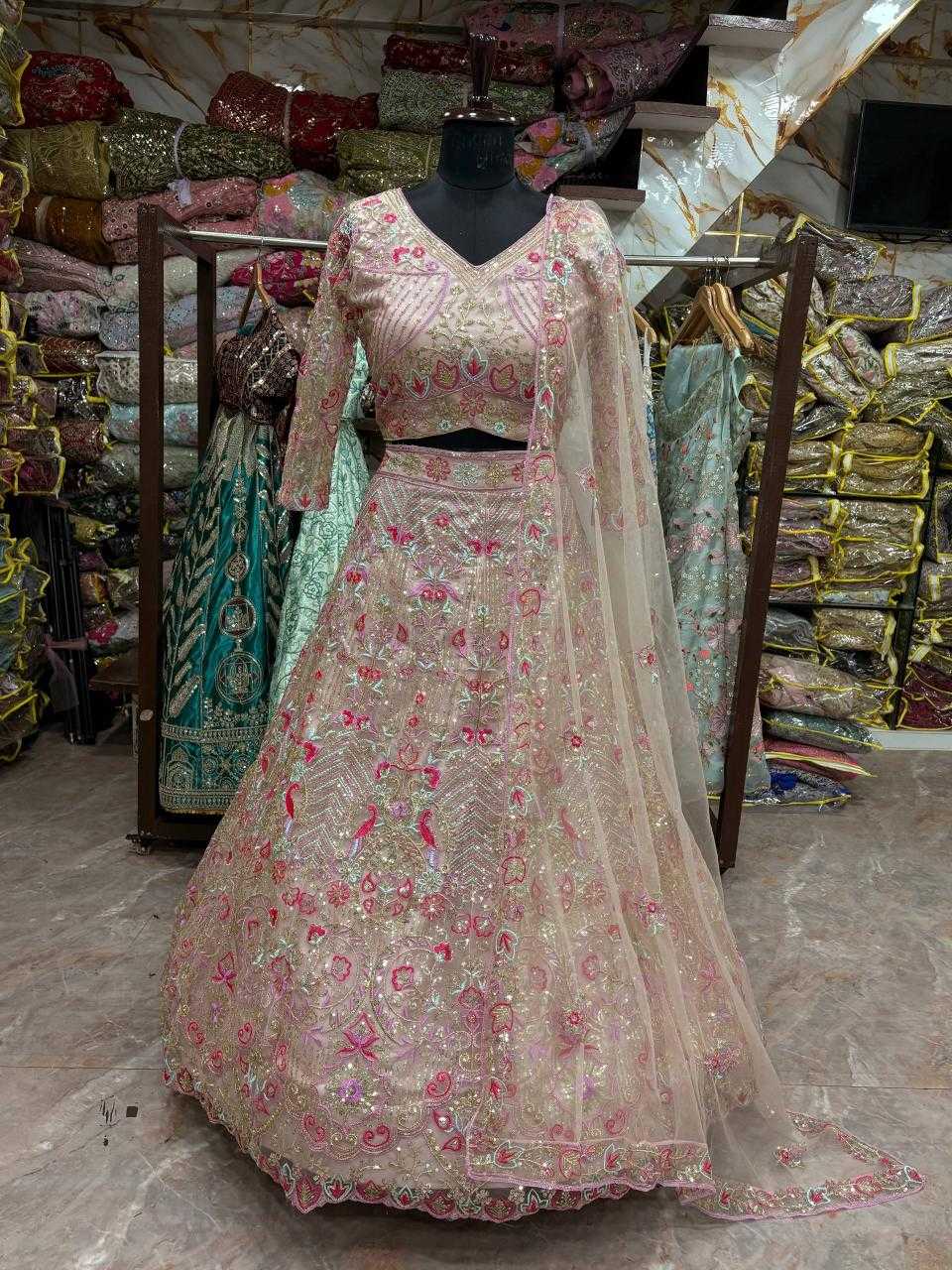 Ynf Butterfly Net KESH512 1819 Lehengas Wholesale Bridal Lehenga Wedding Lehenga Net Lehenga Choli Manufacturer- Kapda Export