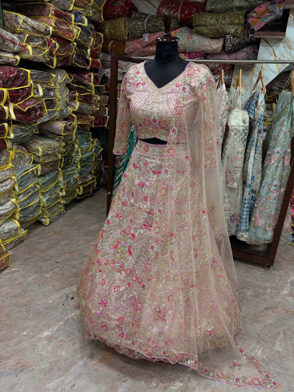 Ynf Butterfly Net KESH512 1819 Lehengas Wholesale Bridal Lehenga Wedding Lehenga Net Lehenga Choli Manufacturer- Kapda Export