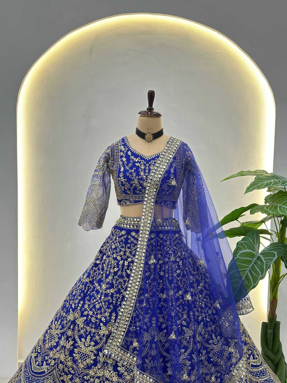 Ynf Butterfly Net KESH533 5159 Lehengas Wholesale Wedding Lehenga Embroidered Lehenga Sequins Lehenga Manufacturer- Kapda Export