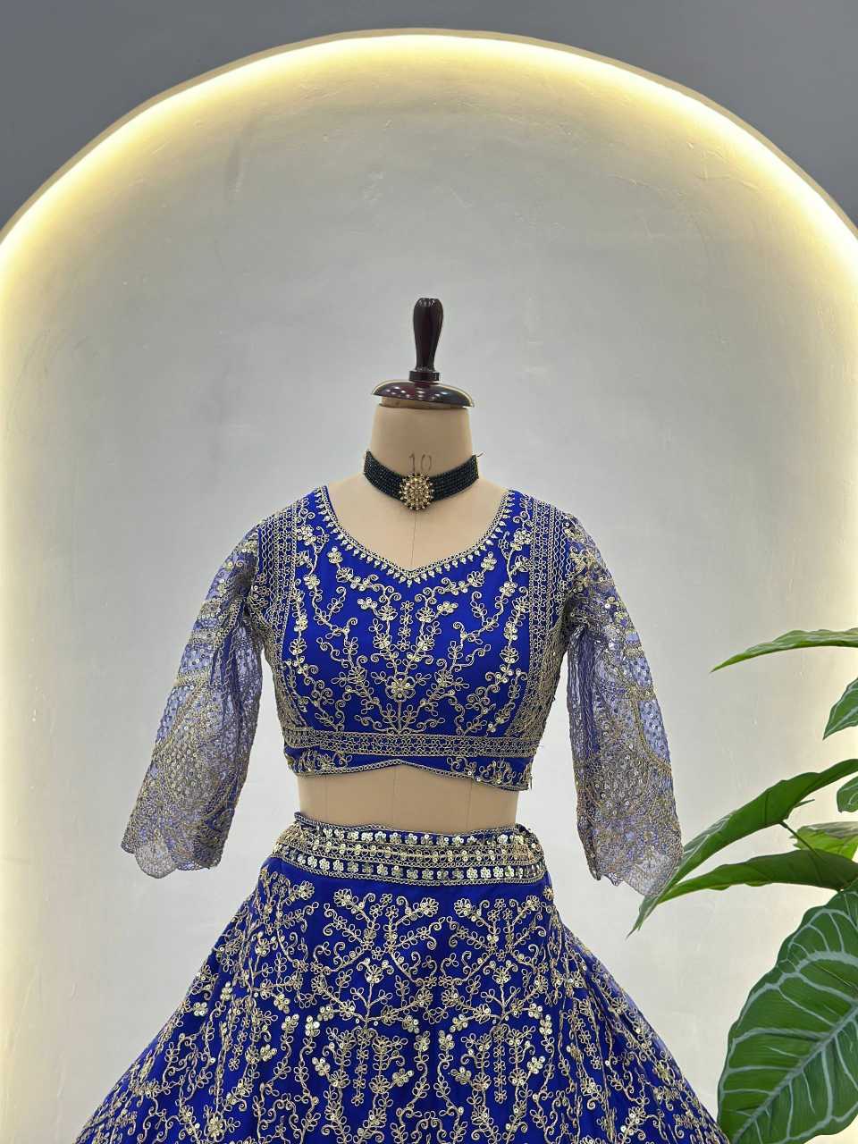 Ynf Butterfly Net KESH533 5159 Lehengas Wholesale Wedding Lehenga Embroidered Lehenga Sequins Lehenga Manufacturer- Kapda Export