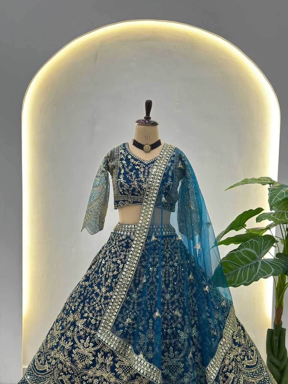 Ynf Butterfly Net KESH533 5159 Lehengas Wholesale Wedding Lehenga Embroidered Lehenga Sequins Lehenga Manufacturer- Kapda Export