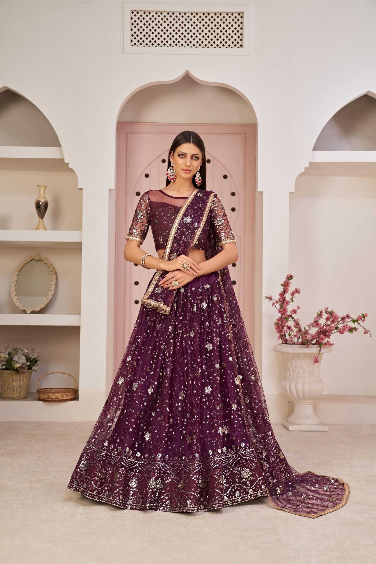 Ynf Butterfly Net KESH648 1193 Lehengas Wedding Collections Wholesale Net Lehenga Choli Designer Lehenga Choli Wedding Outfits Manufacturer- Kapda Export