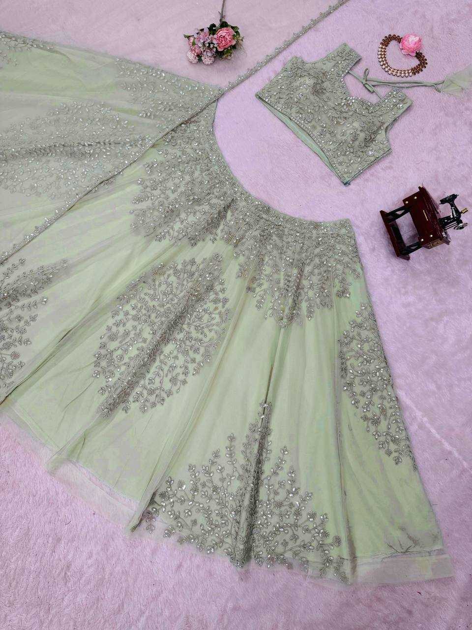 Ynf Butterfly Net RIN162 391 Lehengas Wholesale Wedding Lehenga Net Lehenga Choli Designer Lehenga Choli Manufacturer- Kapda Export
