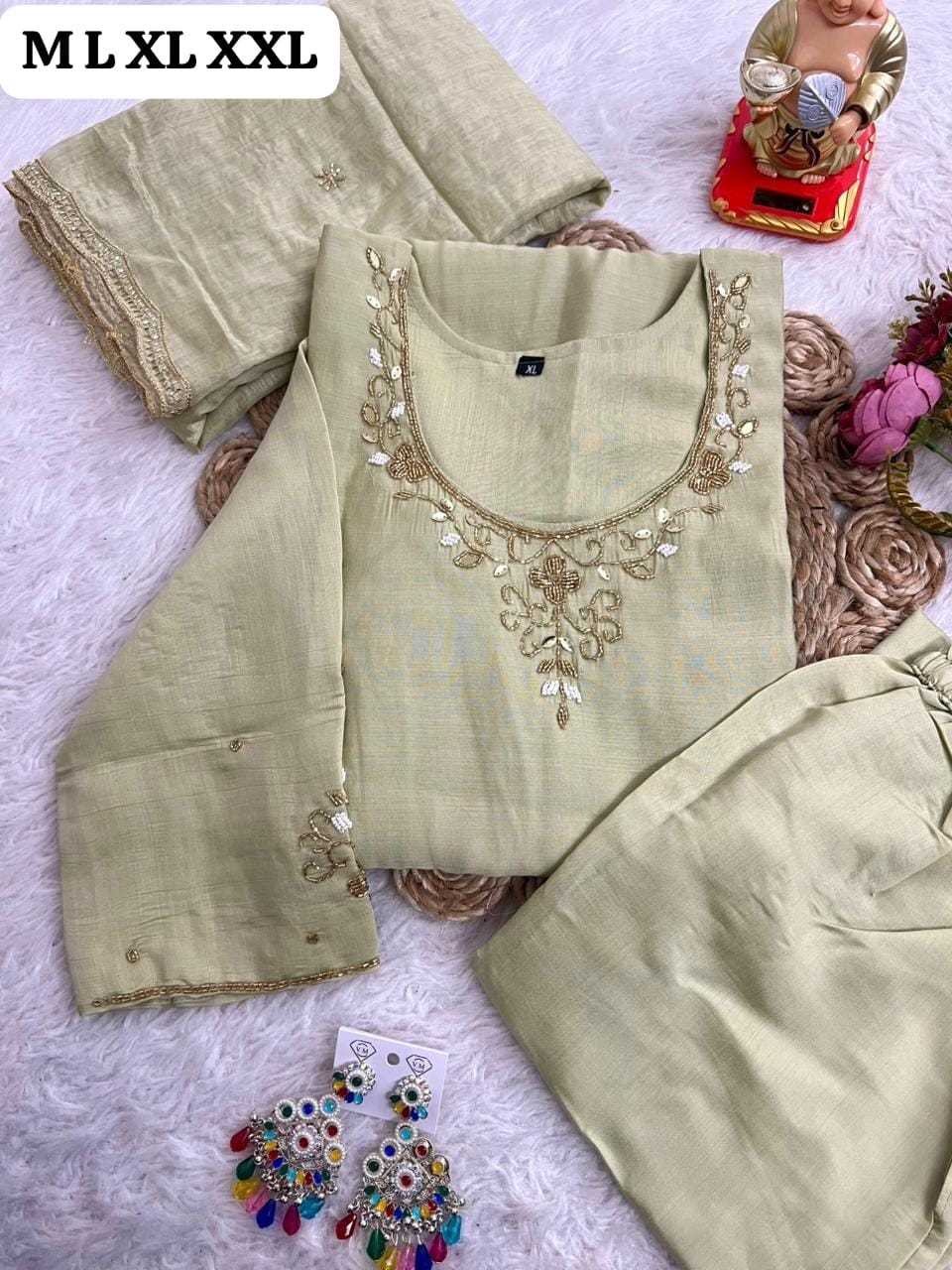 Ynf Chanderi Cotton KESH594 JAMNA Suits & Dresses Festive Collections Wholesale Party wear suits Chanderi Suit Handwork Suits Manufacturer- Kapda Export