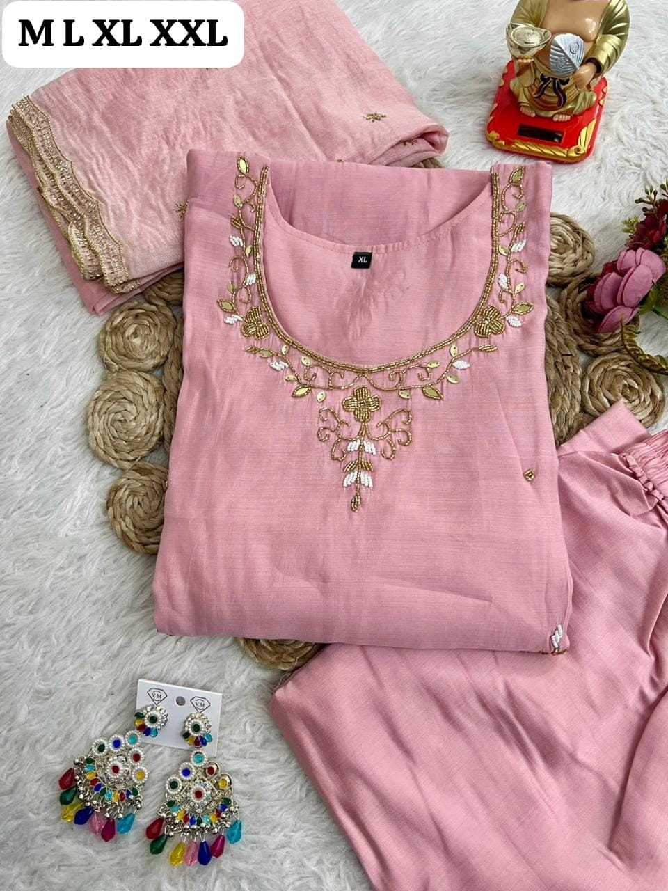 Ynf Chanderi Cotton KESH594 JAMNA Suits & Dresses Festive Collections Wholesale Party wear suits Chanderi Suit Handwork Suits Manufacturer- Kapda Export