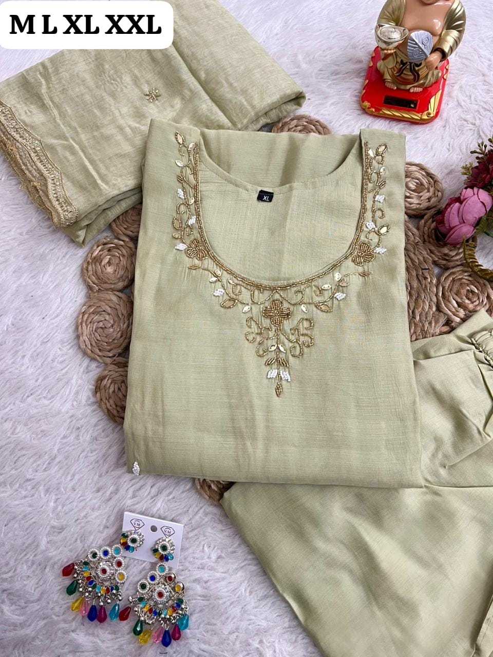 Ynf Chanderi Cotton KESH594 JAMNA Suits & Dresses Festive Collections Wholesale Party wear suits Chanderi Suit Handwork Suits Manufacturer- Kapda Export