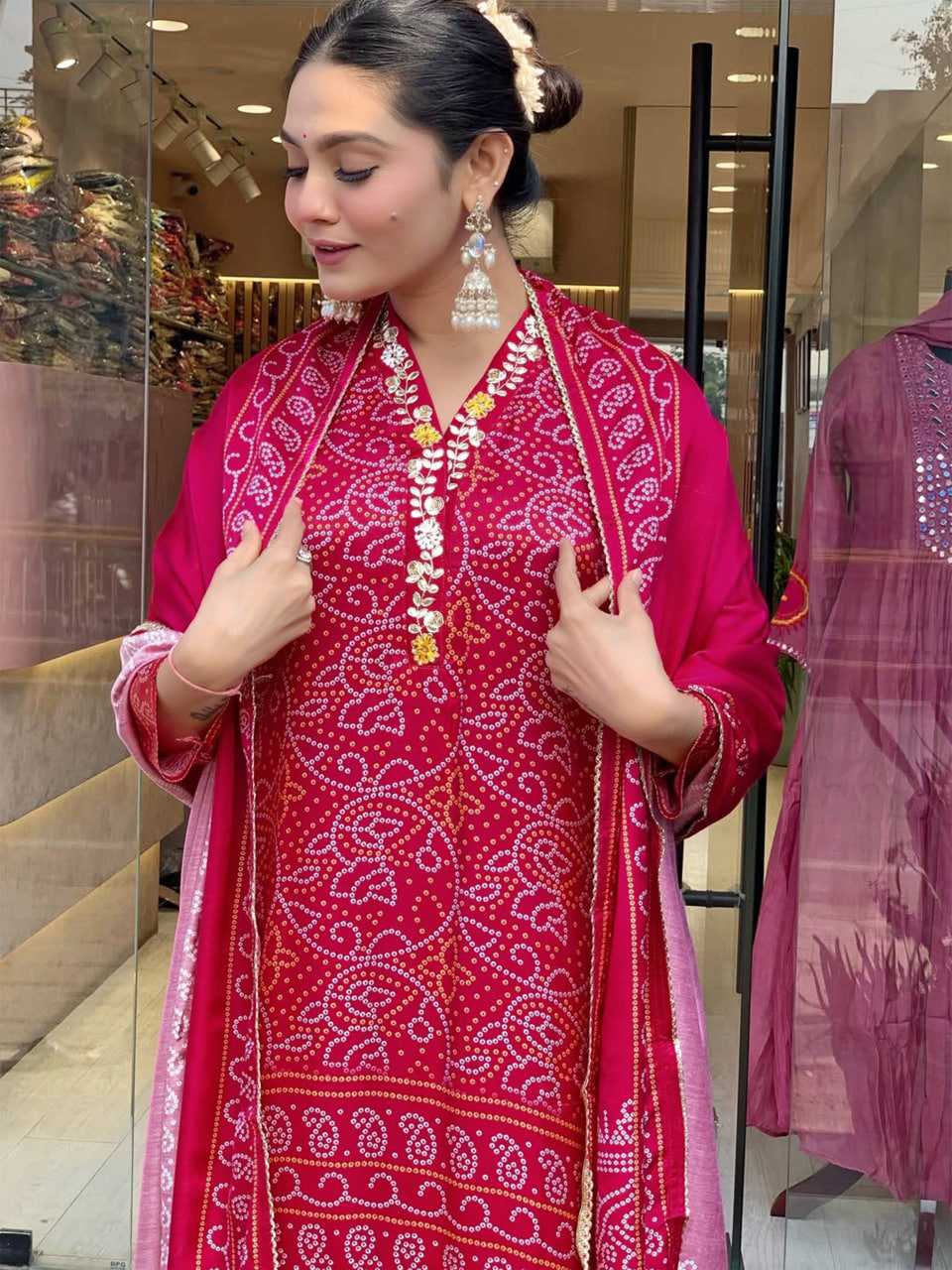 Ynf Chanderi Cotton KESH655 1010 Suits & Dresses Festive Collections Wholesale Embroidery Suits Anarkali Suits Chanderi Suit Manufacturer- Kapda Export
