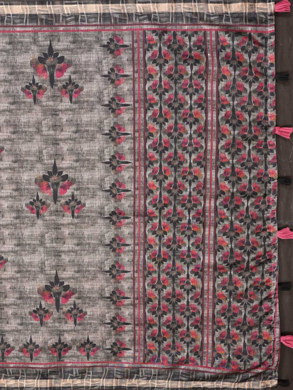 Ynf Chanderi Silk KESH553 307 Sarees Wholesale Printed Sarees Floral Sarees Golden Sarees Manufacturer- Kapda Export