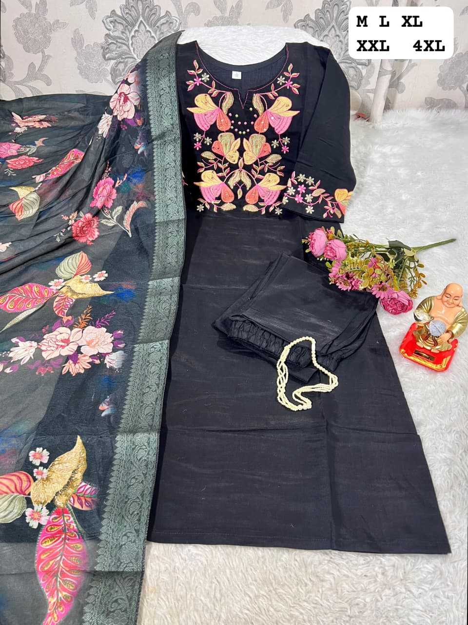 Ynf Chanderi Silk KESH594 KSHITIJA Suits & Dresses Plus Size Collections Wholesale Embroidery Suits Ladies Silk Suit Chanderi Suit Manufacturer- Kapda Export