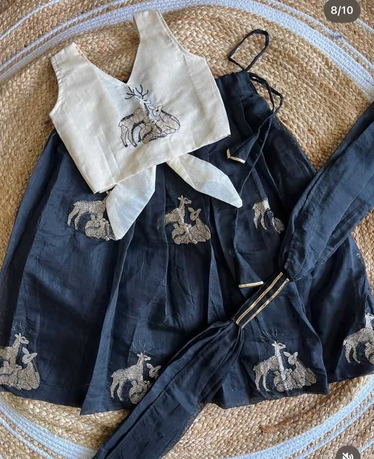 Ynf Chanderi Silk RIN235 chandri Kids Wear Wholesale Kids Lehenga Girls Ethnic Wear Kids Party Wear Ethnic Manufacturer- Kapda Export